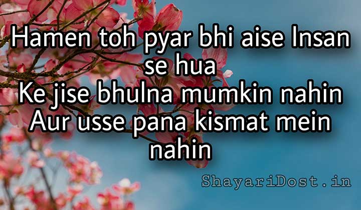 Sadf Emotional Shayari Gf, Jise Bhulana Mumkin Nahin