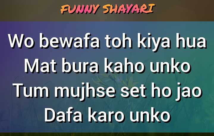 Funny Romantic Love Shayari in Hindi