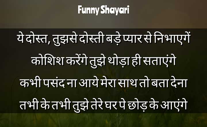 Funny Shayari Best Friend Ke Liye Hindi Mei