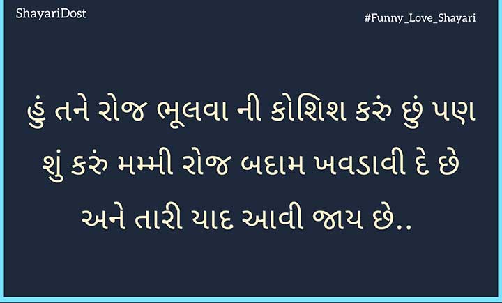 Funny Gujrati Shayari on Love