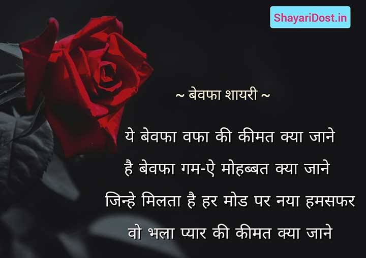 Bewafa Shayari For Girlfriend in Hindi