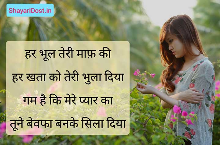 Bewafa Shayari For Love in Hindi Medium