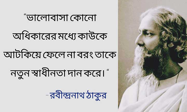 Valobasa Niye Rabindranath Thakurer Bani o Ukti