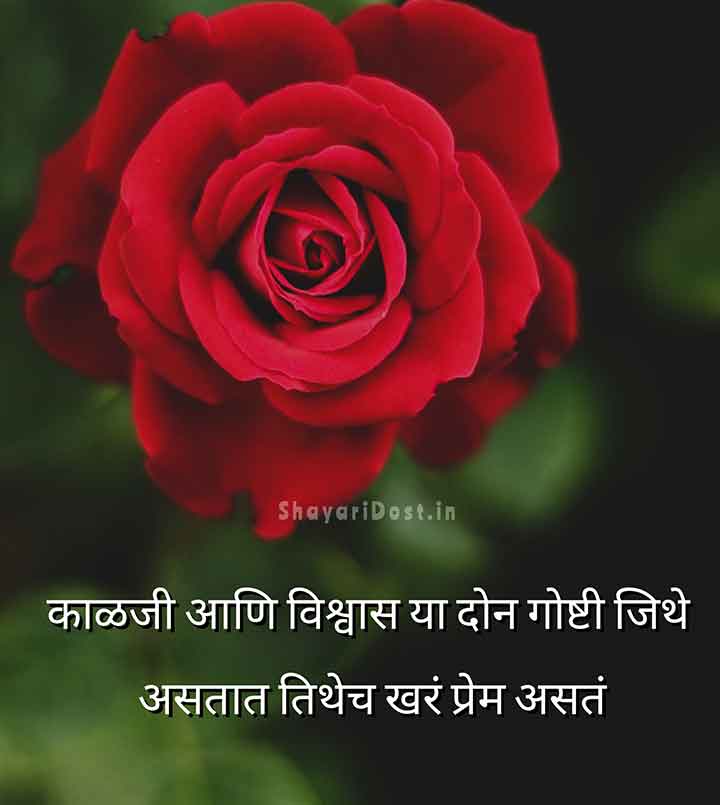Best Marathi Love Quotes with Flower Background