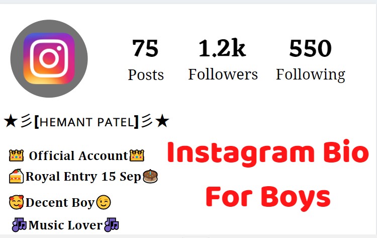 Insta Bio for Boys