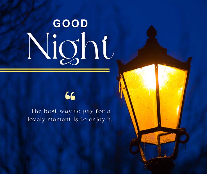 Good Night Photo with Quotes