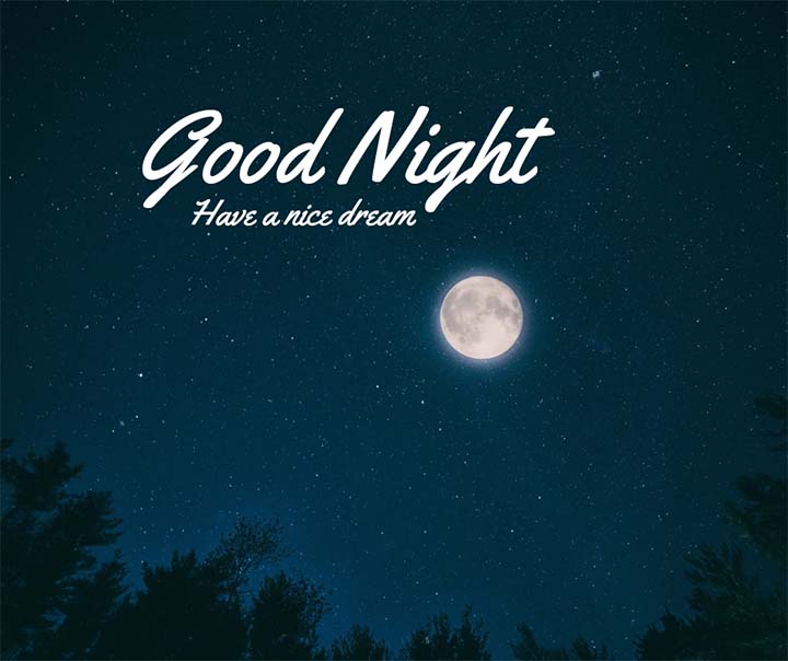 Beautiful Good Night Sweet Dreams Images With Moon in Background