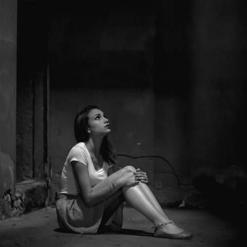 A Girl Sitting Alone Whatsapp DP